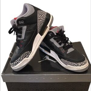 Air Jordan 3 Retro Black Cement Grey Sneakers
